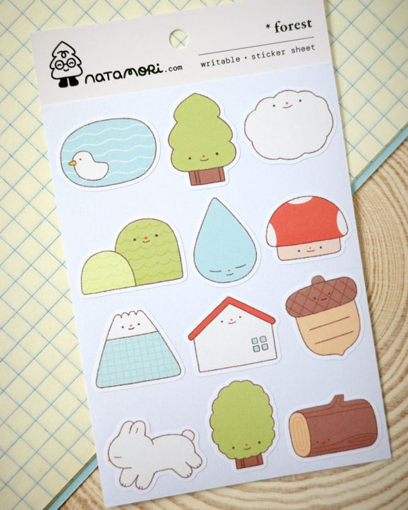 Natamori - Writable Sticker Sheet - Forest