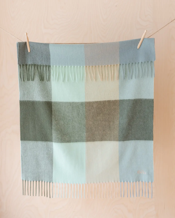 TBCo - Lambswool Baby Blanket - Forest Block Check