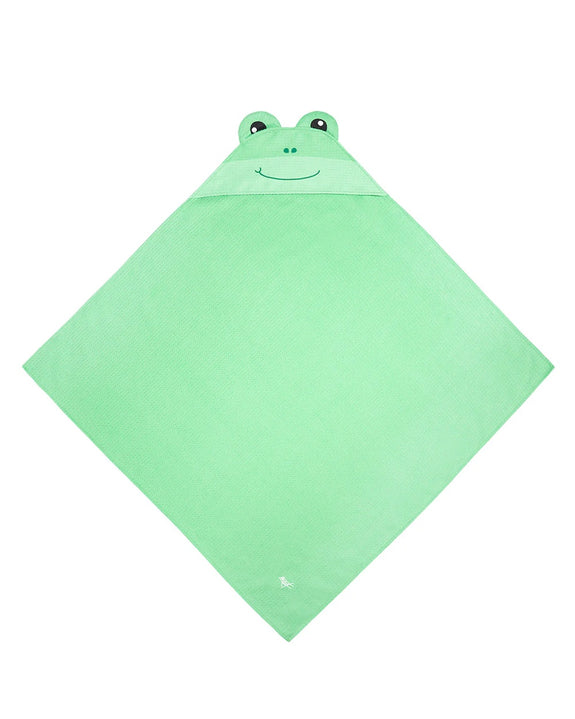 Dock & Bay - Baby Hooded Towel Animal Collection - Frankie Frog