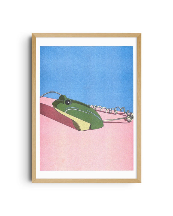 KIBLIND Atelier - Ana Popescu - Crusader Frog Phone A3 Poster