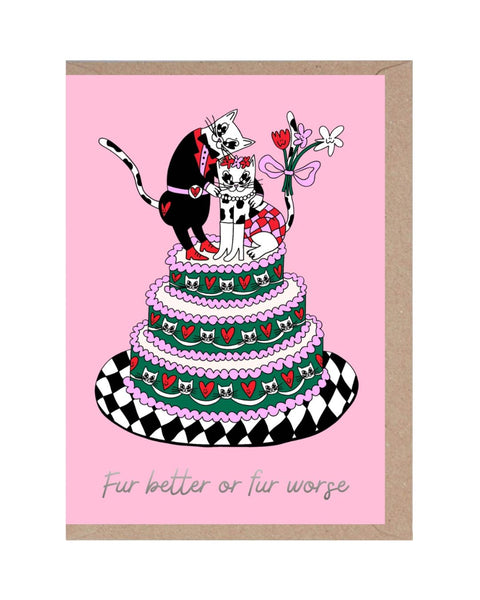 Rumble Cards - Fur Better or Fur Worse Wedding Card