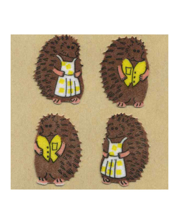 Stickermagic - Furry Tear-off Stickers Square - Mr & Mrs Hedgehog