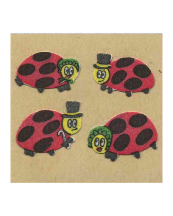 Stickermagic - Furry Tear-off Stickers Square - Ladybirds