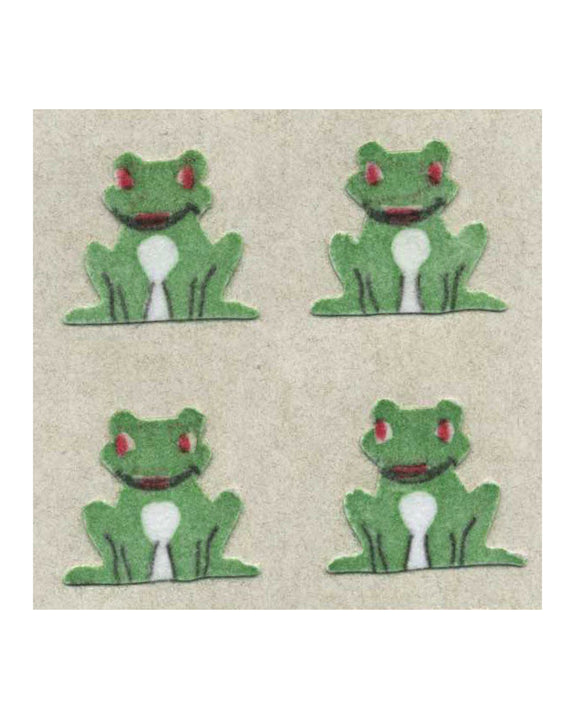 Stickermagic - Furry Tear-off Stickers Square - Frogs Sitting