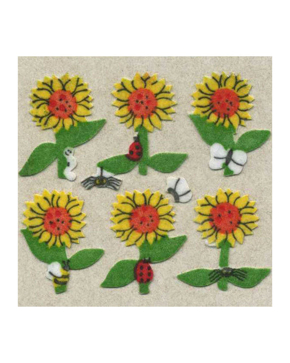 Stickermagic - Tear-off Furry Stickers Square - Sunflowers