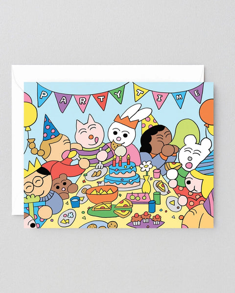 Wrap - Party Time Gang Kids Greetings Card