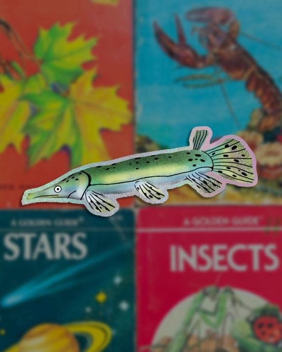 Alex Luciano - Gar Fish - Sparkle Sticker