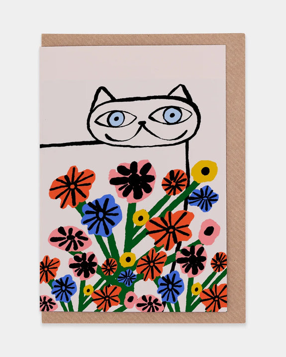 Evermade - Garden Cat Greetings Card