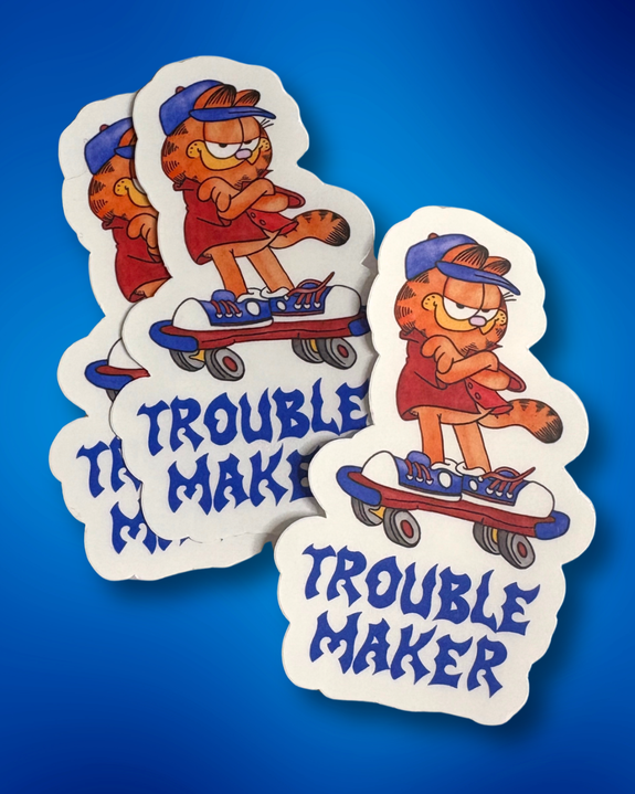 Carla Adams - Trouble Maker Garfield Vinyl Sticker