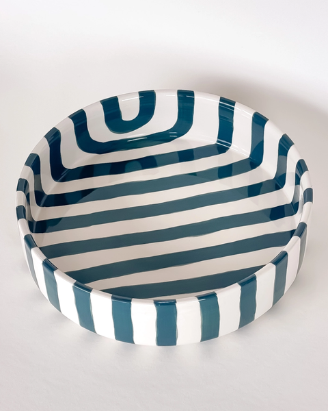 Magazin Minori - Large Bowl Stripes - Gentle Green