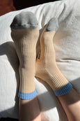Le Bon Shoppe - Colour Block Girlfriend Socks - Yellow Blue