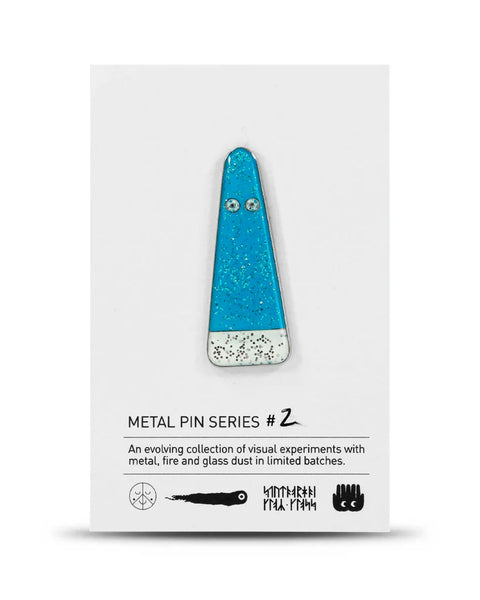 Studio Arhoj - Metal Pin: Series #2 - Blue Glitter Ghost