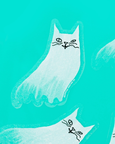 Bromstad Printing Co. - Clear Sticker - Ghost Cat