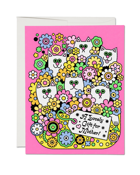 Red Cap Cards - Gift For Mother Card