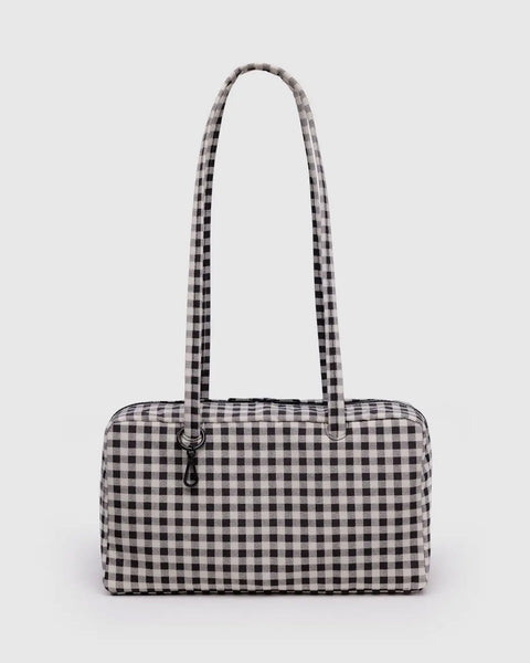 Baggu - Nylon Bowler Bag - Black & White Gingham