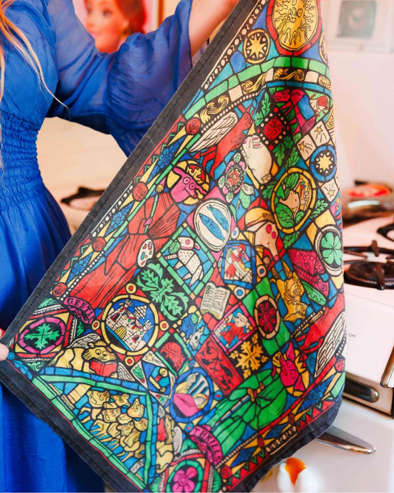 Gentle Thrills - Stained Glass Tea Towel