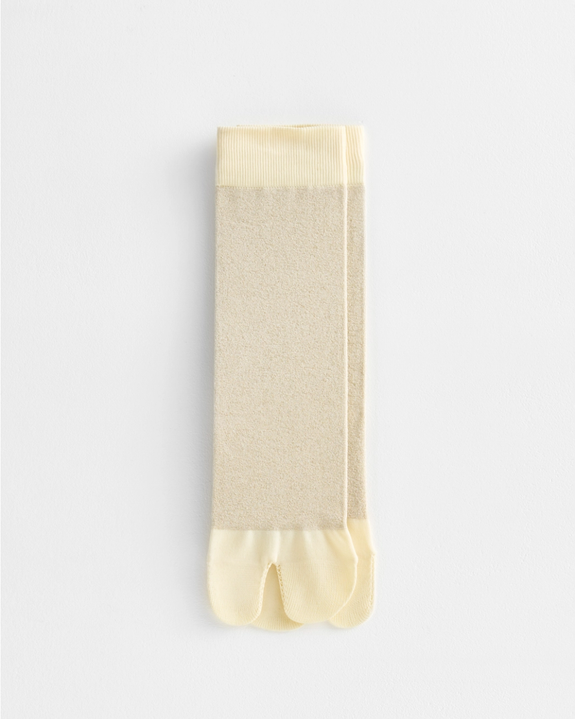 Soft Park - Tabi Socks - Kyoto Glitter - Cream