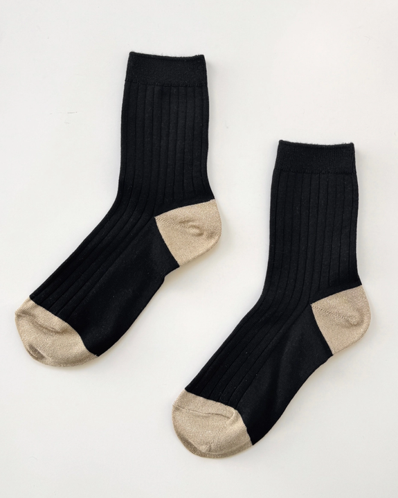 Le Bon Shoppe - Her Socks - Glow - Black/Gold