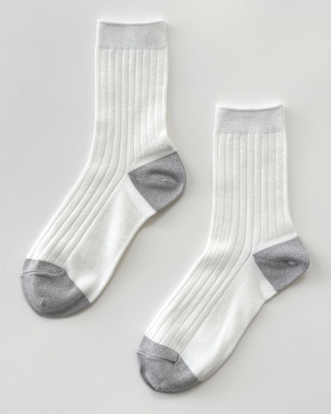 Le Bon Shoppe - Her Socks - Glow - White/Silver