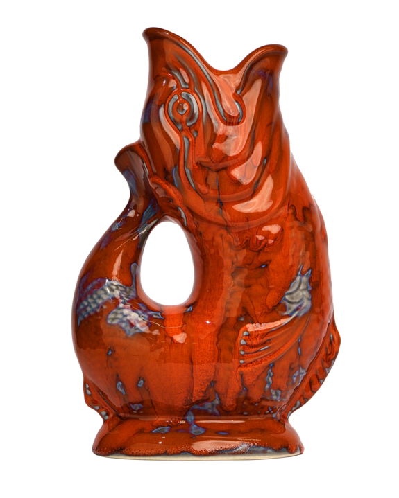 The Original Gluggle Jug - Pitcher Vase - XL - Special Edition Flame Red