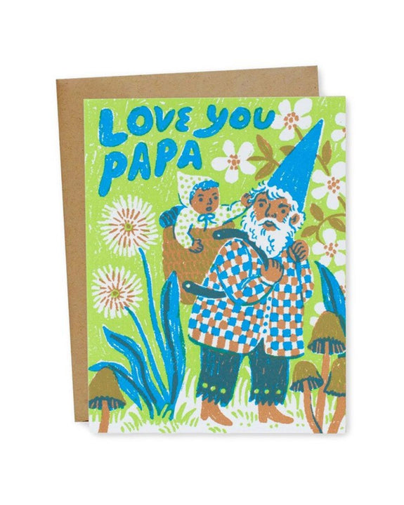 Egg Press - Love You Papa Gnome Card