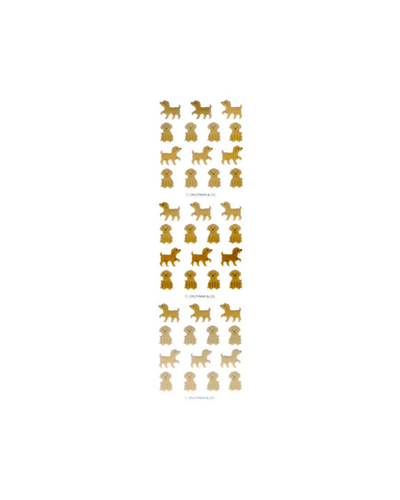 Sticker Fun - Gold Foil Stickers - Puppies