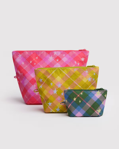 Baggu - Go Pouch Set - Star Plaid