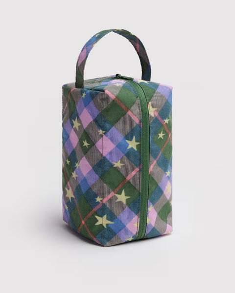 Baggu - Dopp Kit - Green Star Plaid *PRE-BOOK dispatch after Oct 16th *