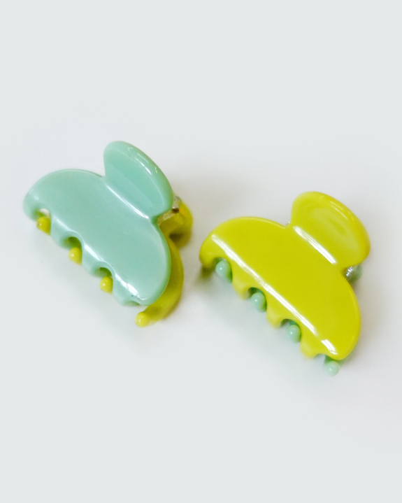 Have A Nice Day - Jelly Hair Claws Set - Mini Teal/Green