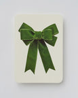 Canonbury Press - Green Velvet Bow Greeting Card