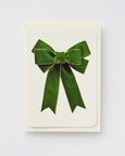 Canonbury Press - Green Velvet Bow Greeting Card