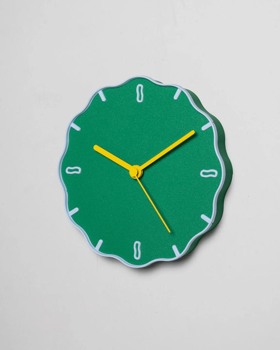 Warren & Laetitia - Margherita Clock (Green/Sky Blue/Yellow)