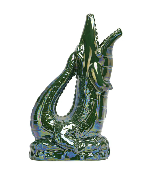 The Original Gluggle Jug - Croggle Jug - Green Lustre