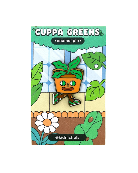 Kidnichols - Enamel Pin - Cuppa Greens