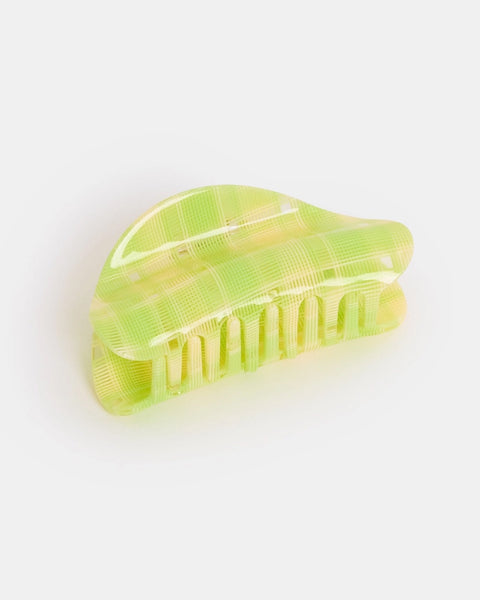 Chunks - Suki Claw - Lime + Cream Plaid