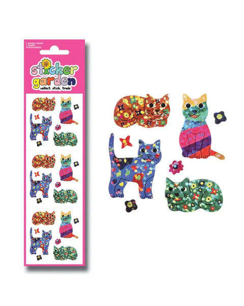 Sticker Garden - Sparkle Groovy Cat Stickers