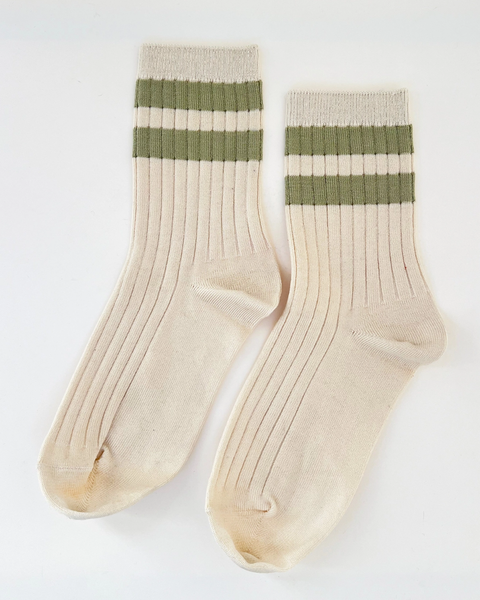 Le Bon Shoppe - Her Socks - Varsity - Guacamole