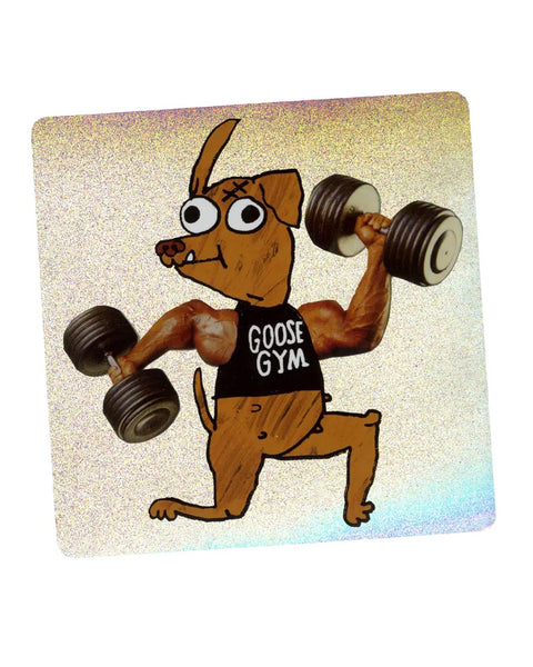 Gentle Thrills - Goose Gym Glitter Sticker