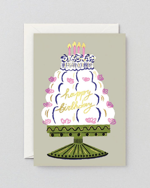 Wrap - Happy Birthday Cake Greetings Card