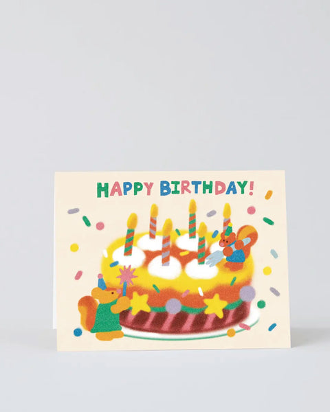 Wrap - Greetings Card - Cake & Candles
