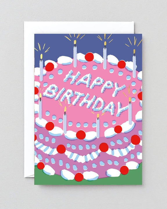 Wrap - Happy Birthday Icing Cake  Greetings Card