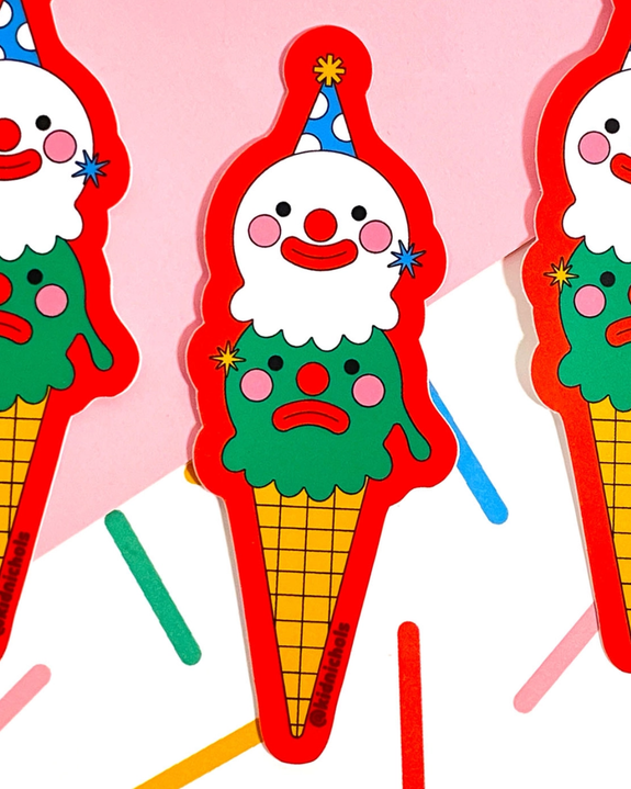 Kidnichols - Vinyl Sticker - Happy Sad Ice Cream