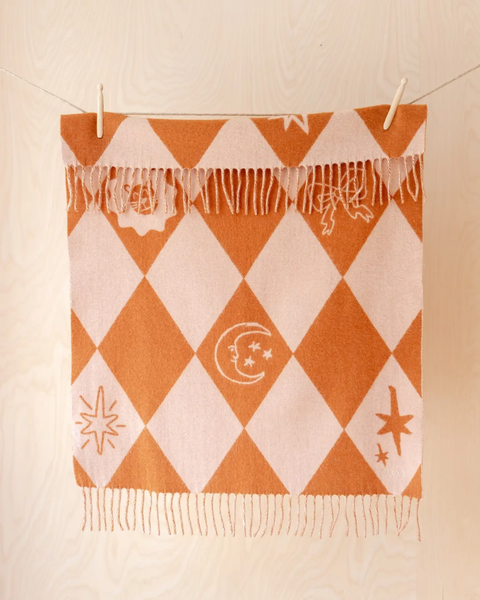 TBCo - Lambswool Baby Blanket - Harlequin Jacquard