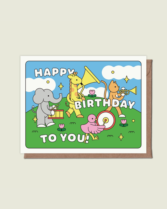 Épée Lapin Studio - Happy Birthday To You Parade Greeting Card
