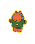 Rochelle Oh - Headphone Cat - Flake Vinyl Sticker