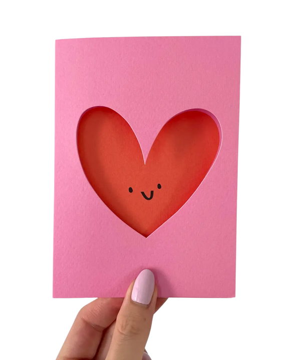 Rumble Cards - Love Heart Die Cut Card