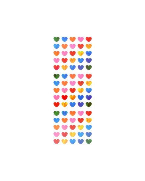 Sticker Fun - Aurora Stickers - Hearts 8mm Rainbow