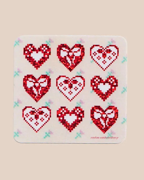 Rodeo Embroidery - Glitter Sticker - Hearts On Hearts