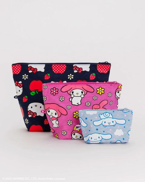 Baggu - Go Pouch Set - Hello Kitty and Friends