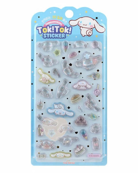 Sanrio Characters Tok! Tok! 3D Puffy Stickers - Cinnamoroll